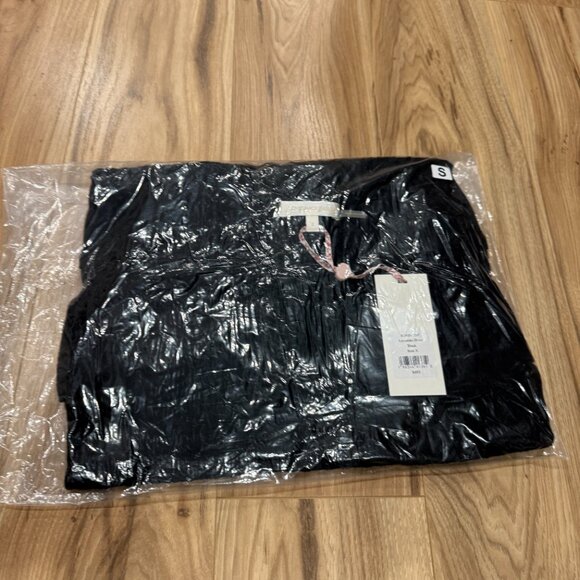 LoveShackFancy | Lavender Stretch Pointelle Mini Dress | Black | NWT - Picture 8 of 10